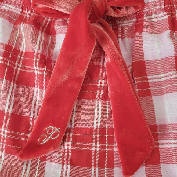 PINK by Victoria's Secret Pink & Red Plaid Ruffle Lounge Shorts Large - Picture 6 of 9